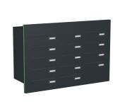 Knobloch Briefkastenanlage TS140-G, Farbe: RAL 7016 Anthrazitgrau glatt matt