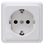 Kopp Steckdose für Aufputz-Montage - Arktis-Weiß