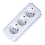 Kopp Steckdosenleiste 3-fach ohne Zuleitung - Weiß