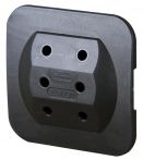 Kopp Adapter Euro Kopp 3 fach - Schwarz