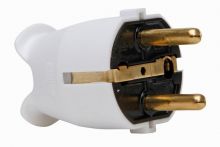 Kopp Stecker Kabel bis 3x1,5 mm² - Arktis-Weiß