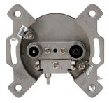 Kopp Antennensteckdose TV/RF 2 Ausgänge digitaltauglich, 2-fach Sockel