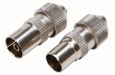 Kopp Antennenstecker Kupplung gerade 6,5 mm Koax. Stecker gerade (2 Stück)