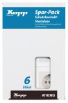 Kopp Steckdose Athenis Profi Pack mit erhöhtem Berührungsschutz - Reinweiß (6 Stück)