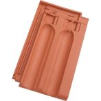 Koramic TRADI 12 Flächenziegel Sturmfix naturrot - Tondachziegel