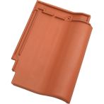 Koramic ALEGRA 8 Flächenziegel Sturmfix naturrot - Tondachziegel
