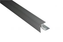 Kovalex Alu-Seitenabschluss 59 inkl. Alu-Befestigungsprofil Anthrazit für WPC-UK 250 cm