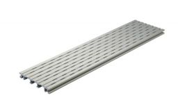 Kovalex Alu-Entwässerungsprofil für 26 mm-Dielen Silberfarben 100 cm