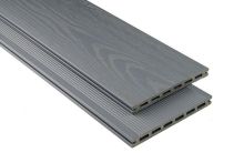 Kovalex WPC-Terrassendiele XL mit Struktur Steingrau mattiert -145x26 mm | Längen-Zuschnitt
