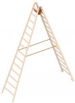 Layher Holzstehleiter 1038 Länge: 4,1 m (1038214)