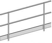 Layher Doppelgeländer mit Bordbrett, Aluminium 2,00 x 1,10 m (1332200)