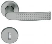 Lienbacher Rosettengarnitur Magnus Aluminium eloxiert - edelstahlfärbig