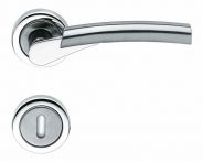 Lienbacher Rosettengarnitur Helios Zamak matt gebürstet/verchromt