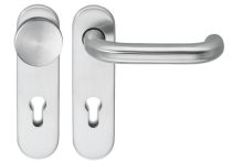 Lienbacher Kurzschildgarnitur Nora/KS Edelstahl matt gebürstet Feuerschutz