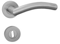 Lienbacher Rosettengarnitur Swing III Zamak nickelmatt Drücker Edelstahl matt gebürstet