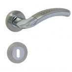 Lienbacher Rosettengarnitur Sonata II Zamak verchromt/nickelmatt