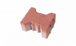 Lithonplus H-Verbund-Drain Pflasterstein Dicke  8 cm Rot