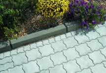 Gala-Lusit Hochbord-Radius Bordstein 15x30x78,5 cm - Grau