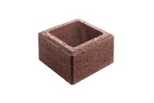 Gala-Lusit Bellamur Pfeilerstein 37,5x37,5x20 cm - Rotbraun mit Fase