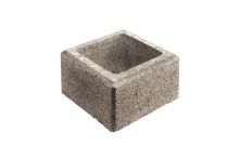 Gala-Lusit Bellamur Pfeilerstein 37,5x37,5x20 cm - Grau mit Fase