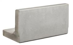 Gala-Lusit Winkelstütze L-Stein 10 cm Stark - 100 cm Baubreite Sichtbeton - Grau