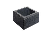 Gala-Lusit Bellamur Pfeilerstein 37,5x37,5x20 cm - Anthrazit mit Fase