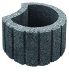Gala-Lusit Pflanzring Pflanzstein Groß 48x30 cm - Anthrazit mit Fase