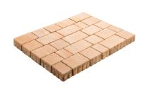 Gala-Lusit Natura Viva Pflaster Mischformat, 8 cm Dicke - Tongelb-Melange mit Fase