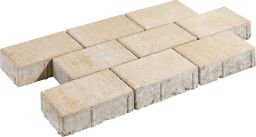Gala-Lusit Rechteck Funktionspflaster 20x10x6 cm - Sahara-Weiß-Melange mit Fase