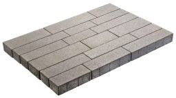 Gala-Lusit Barretto Pflaster Mischformat, 8 cm Dicke - Diamant-Titangrau-Hell mit Microfase