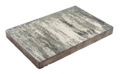Gala-Lusit Crescendo Style Garten- und Terrassenplatte 60x40x5 cm - Weiß-Anthrazit Melange mit Minifase