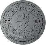 Schachtabdeckung mit Hessen Wappen Klasse A 15 - 610 mm