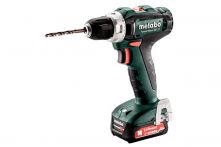 Metabo Akku-Bohrschrauber PowerMaxx BS 12 (601036500), Kunststoffkoffer, 12V 2x2Ah Li-Ion + SC 30
