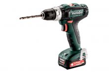 Metabo Akku-Schlagbohrmaschine PowerMaxx SB 12 (601076500), Kunststoffkoffer, 12V 2x2Ah Li-Ion + SC 30