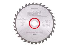 Metabo Kreissägeblatt HW/CT 250 x 30 x 2,8/1,8, Zähnezahl 34, Wechselzahn, Spanwinkel 15° (628045000)
