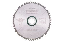 Metabo Kreissägeblatt HW/CT 216x30x2,4/1,6, Zähnezahl 64, Flach-Trapezzahn, Spanwinkel 10° (628063000)