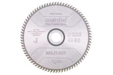 Metabo Kreissägeblatt HW/CT 220 x 30 x 2,6/1,6, Zähnezahl 80, Flach-Trapezzahn, Spanwinkel 10° (628084000)