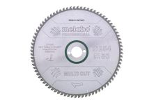 Metabo Kreissägeblatt HW/CT 254 x 30 x 2,4/1,8, Zähnezahl 80, Flach-Trapezzahn, Spanwinkel 5° neg. (628223000)