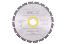 Metabo Kreissägeblatt HW/CT 216 x 30 x 2,4/1,8, Zähnezahl 20, Wechselzahn, Spanwinkel 5° neg. (628230000)