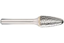 Metabo Hartmetall-Fräser 6 x 18 x 50 mm, Schaft 6 mm, Rundbogen/ F-Form (628353000)