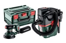 Metabo Set Akku-Exzenterschleifer SXA 18 LTX 125 + Akku-Sauger AS 18 L PC Compact (691199000)