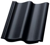 Nelskamp S-Pfanne schwarz - Longlife glänzend (Betondachstein)