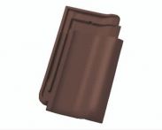 Nelskamp Flachdachziegel F14 dunkelbraun engobiert (Tondachziegel)