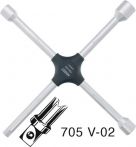 NW Kreuzschlüssel 705V-02 SW17x19x22mm 4k.12,5mm 1/2 Zoll Spezialstahl L.380mm (4000822845)