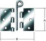 NW Scharnier H.75mm B.45mm S.1,9mm STA blau verz.ktg.VORMANN (3000272453)