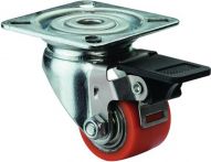 NW Lenkrolle m.Feststeller D.35mm Trgf.100kg m.Platte kompakt Polyurethan (3000275161)