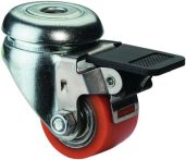 NW Lenkrolle m.Feststeller D.35mm Trgf.100kg m.Rückenloch 11mm kompakt Polyurethan (3000275162)