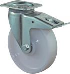 NW Schwerlastlenkrolle D.125mm Trgf.700 kg m.Feststeller Ku.Platte L135xB110mm (3000275731)