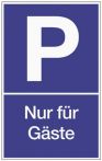 NW Parkplatzbeschilderung Parken f.Gäste L250xB400mm Ku.blau/weiß (3000277686)