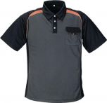 Terrax Herrenpoloshirt - Dunkelgrau/Schwarz/Orange